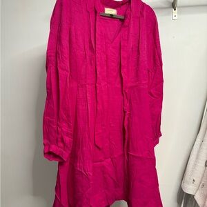 Vibrant Pink Long Sleeve Dress